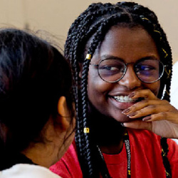 Student smiling